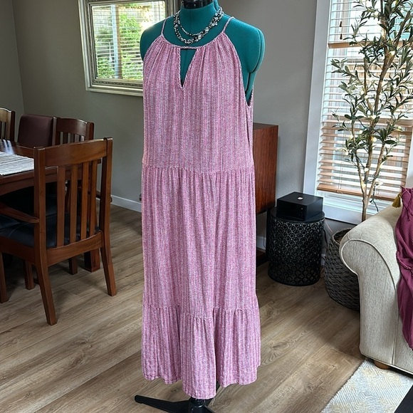 Boho linen blend long maxi dress SZ 2X - Picture 3 of 10